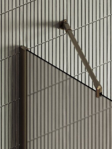 Душевая перегородка MaybahGlass MGD-728-2ш 79см бронза